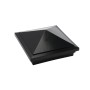 5.625" Haven Style Vinyl Post Cap for Vinyl Fence and Railing (Hammertone Black)