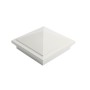6X6 Haven Style Vinyl Post Cap for Vinyl Fence and Railing (White)