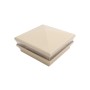 5" Sq. Neptune Low Voltage LED Lighted Vinyl Post Cap for Vinyl Fence and Railing (Warm White)  Beige 