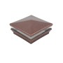 5.625" Sq. Neptune Low Voltage LED Lighted Vinyl Post Cap for Vinyl Fence and Railing (Cool White) Antique Copper 