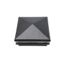 6" x 6" Neptune Low Voltage (Cool White LED) Lighted Vinyl Post Cap - Hammertone Black 