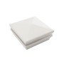 6" Sq. Neptune Low Voltage LED Lighted Vinyl Post Cap for Vinyl Fence and Railing (Warm White)  White 