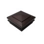 5" x 5" Cape May Low Voltage (Warm White LED) Lighted Vinyl Post Cap - Antique Brown 