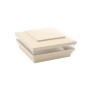  6" Sq. Cape May Low Voltage LED Lighted Vinyl Post Cap for Vinyl Fence and Railing (Warm White)  Beige 