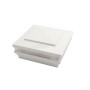  6" Sq. Cape May Low Voltage LED Lighted Vinyl Post Cap for Vinyl Fence and Railing (Warm White)  White 