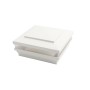  6" Sq. Cape May Low Voltage LED Lighted Vinyl Post Cap for Vinyl Fence and Railing (Cool White) White 