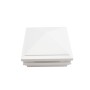5" x 5" Haven Low Voltage (Cool White LED) Lighted Vinyl Post Cap - White 