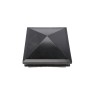 5.625" (5 5/8" x 5 5/8") Haven Low Voltage (Warm White LED) Lighted Vinyl Post Cap for 6" x 6" Wood Post - Hammertone Black 