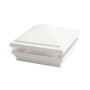 5.625" (5 5/8" x 5 5/8") Haven Low Voltage (Warm White LED) Lighted Vinyl Post Cap for 6" x 6" Wood Post - White 