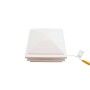 6" Sq. Haven Low Voltage LED Lighted Vinyl Post Cap for Vinyl Fence and Railing (Warm White)  White 