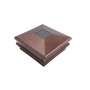 5.625" Sq. Neptune Solar LED Lighted Vinyl Post Cap for Wood and Vinyl Fence (Antique Copper)