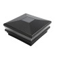 5.625" Sq. Neptune Solar LED Lighted Vinyl Post Cap for Vinyl Fence and Railing (Hammertone Black)