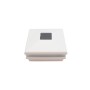 6" Sq. Neptune Solar LED Lighted Vinyl Post Cap for Vinyl Fence and Railing (White)