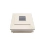 5.625" Sq. Cape May Solar LED Lighted Vinyl Post Cap for Vinyl Fence and Railing (Almond)