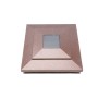 5.625" Sq. Cape May Solar LED Lighted Vinyl Post Cap for Vinyl Fence and Railing (Antique Copper)