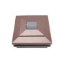6" Sq. Cape May Solar LED Lighted Vinyl Post Cap for Vinyl Fence and Railing (Antique Copper)