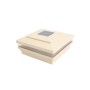 6" Sq. Cape May Solar LED Lighted Vinyl Post Cap for Vinyl Fence and Railing (Beige)