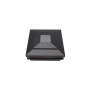 6" Sq. Cape May Solar LED Lighted Vinyl Post Cap for Vinyl Fence and Railing (Hammertone Black)