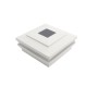 6" Sq. Cape May Solar LED Lighted Vinyl Post Cap for Vinyl Fence and Railing (White)