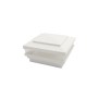  4.5" Sq Cape May Low Voltage LED Lighted Vinyl Post Cap for Vinyl Fence and Railing (Cool White) White