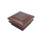 4.5" (4 1/2" x 4 1/2") Cape May Solar LED Lighted Vinyl Post Cap - Antique Copper