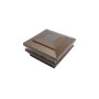 4.5" Sq. Cape May Solar LED Lighted Vinyl Post Cap for Vinyl Fence and Railing (Antique Gold)