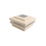 4.5" Sq. Cape May Solar LED Lighted Vinyl Post Cap for Vinyl Fence and Railing (Beige)