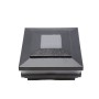 4.5" Sq. Cape May Solar LED Lighted Vinyl Post Cap for Vinyl Fence and Railing (Hammertone Black)