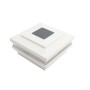 4.5" Sq. Cape May Solar LED Lighted Vinyl Post Cap for Vinyl Fence and Railing (White)