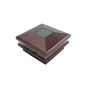 4.5" (4 1/2" x 4 1/2")Neptune Solar LED Lighted Vinyl Post Cap for Wood and Vinyl Fence - Antique Copper