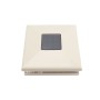 4.5" Sq. Neptune Solar LED Lighted Vinyl Post Cap for Vinyl Fence and Railing (Beige)