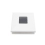 4.5" Sq. Neptune Solar LED Lighted Vinyl Post Cap for Vinyl Fence and Railing (White)