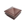 4.5" (4 1/2" x 4 1/2") Haven Low Voltage (Warm White LED) Lighted Vinyl Post Cap - Antique Copper