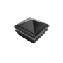 4.5" (4 1/2" x 4 1/2") Haven Low Voltage (Warm White LED) Lighted Vinyl Post Cap - Hammertone Black