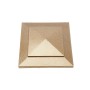 4.5" sq Cape May Style Vinyl Post Cap for Vinyl Fence and Railing (Antique Gold)
