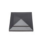 4.5" sq Cape May Style Vinyl Post Cap for Vinyl Fence and Railing (Hammertone Black)