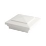 4.5" sq Cape May Style Vinyl Post Cap for Vinyl Fence and Railing (White)
