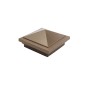 4.5" Sq. Haven Style Vinyl Post Cap for Vinyl Fence and Railing (Antique Gold)