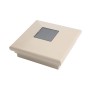 4" x 4" Neptune Downward Solar LED Lighted Vinyl Post Cap - Khaki
