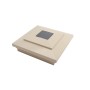 5" Sq. Cape May Downward Solar LED Lighted Vinyl Post Cap for Vinyl Fence and Railing (Almond)