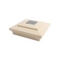 5" Sq. Cape May Downward Solar LED Lighted Vinyl Post Cap for Vinyl Fence and Railing (Beige)