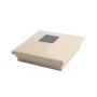 5" Sq. Neptune Downward Solar LED Lighted Vinyl Post Cap for Vinyl Fence and Railing (Beige)