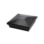 5" Sq. Neptune Downward Solar LED Lighted Vinyl Post Cap for Vinyl Fence and Railing (Hammertone Black)