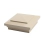 4" x 4" Cape May Downward Low Voltage (Warm White LED) Lighted Vinyl Post Cap - Almond 