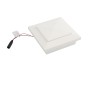  4" Sq. Cape May Downward Low Voltage LED Lighted Vinyl Post Cap for Vinyl Fence and Railing (Cool White) White 