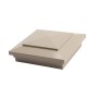 5" x 5" Cape May Downward Low Voltage (Cool White LED) Lighted Vinyl Post Cap - Khaki 