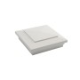 5" Sq. Cape May Downward Low Voltage LED Lighted Vinyl Post Cap for Vinyl Fence and Railing (Warm White)  White