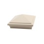 5" x 5" Haven Downward Low Voltage (Warm White LED) Lighted Vinyl Post Cap - Almond 