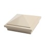 5" x 5" Haven Downward Low Voltage (Warm White LED) Lighted Vinyl Post Cap - Almond 