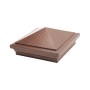5" x 5" Haven Downward Low Voltage (Warm White LED) Lighted Vinyl Post Cap - Antique Copper 